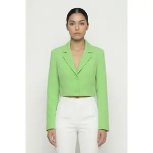 Classic Two-Button Cropped Blazer