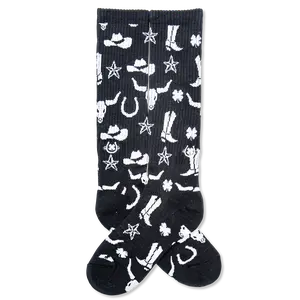 Lucky Chuck Get Western Black Western Performance Socks