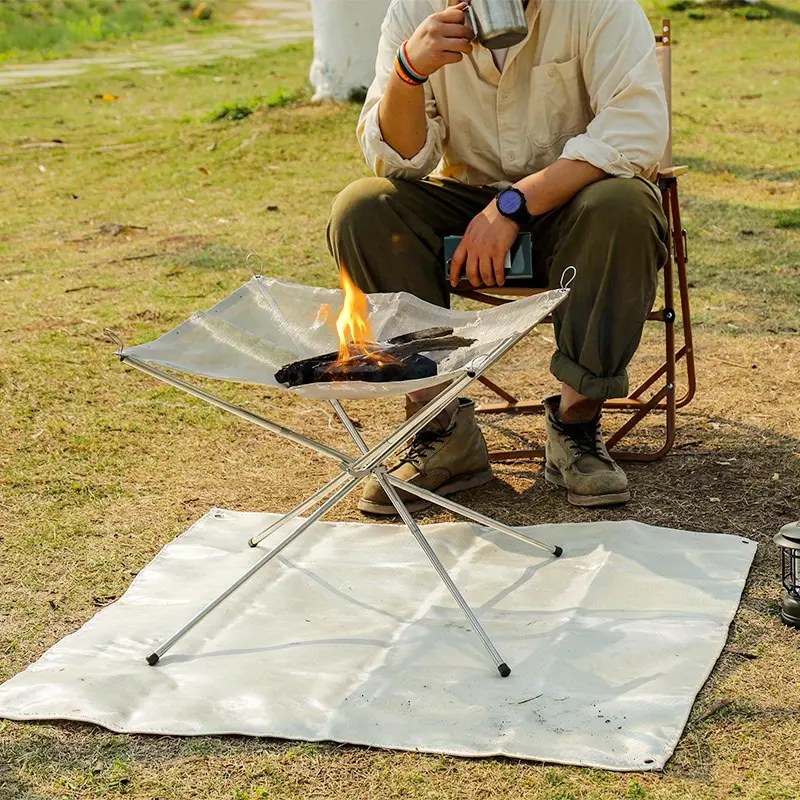 Fiberglass Fireproof Camping Mat - Heat Resistant, Flame Retardant, Insulation Blanket for Outdoor Picnics, BBQs, and Campfires - Durable, Water-Resistant, and Easy to Clean