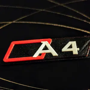 For Audi A4 Customized Badge Black/White/Silver/Red