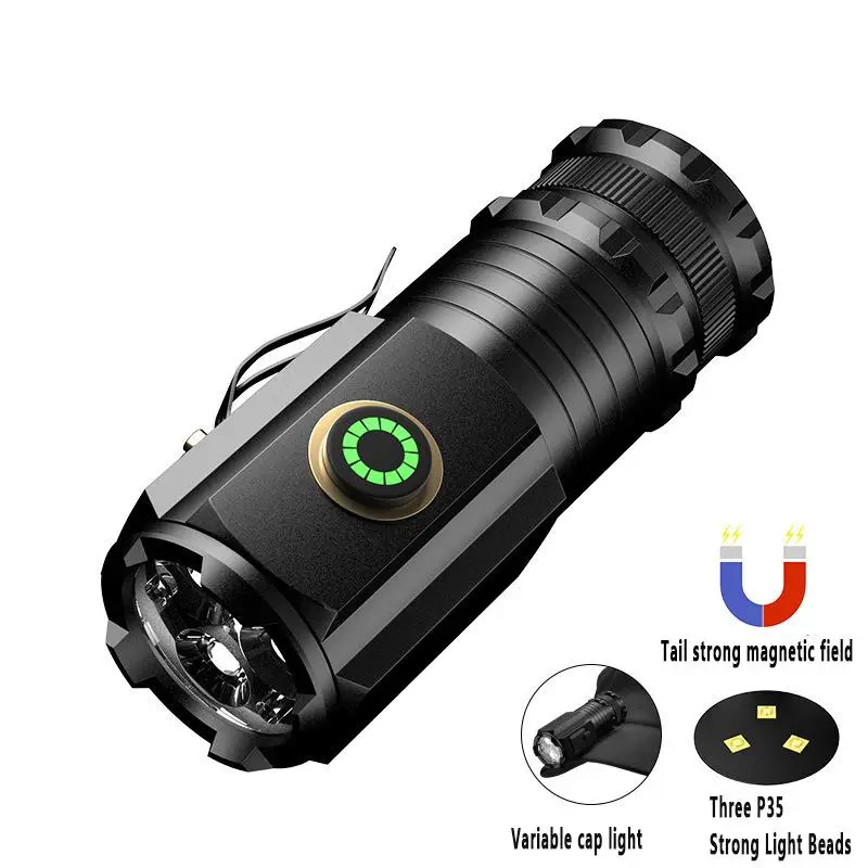 Super Bright Outdoor Flashlight, Multifunctional Outdoor Flashlight, Portable Clip-on Hat Type Night Light For Outdoor Cycling Camping