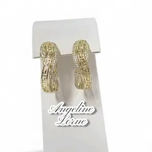 Hoop Argollas 37mm Laminado 14k capas Oro Real Alta Calidad Uso Diario