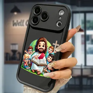 Jesus Loves Kids Case for iPhone 17 Air 16 16E 15 14 Pro Max 13 12 11 X XS E Plus TPU Bumper Camera Lens Protection Rugged Durable Phone Cover