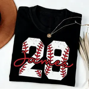 Baseball Number Shirt, Baseball Tee,  Baseball Player Shirt, Baseball Fan Gift, Sports Mom tee, Game Day