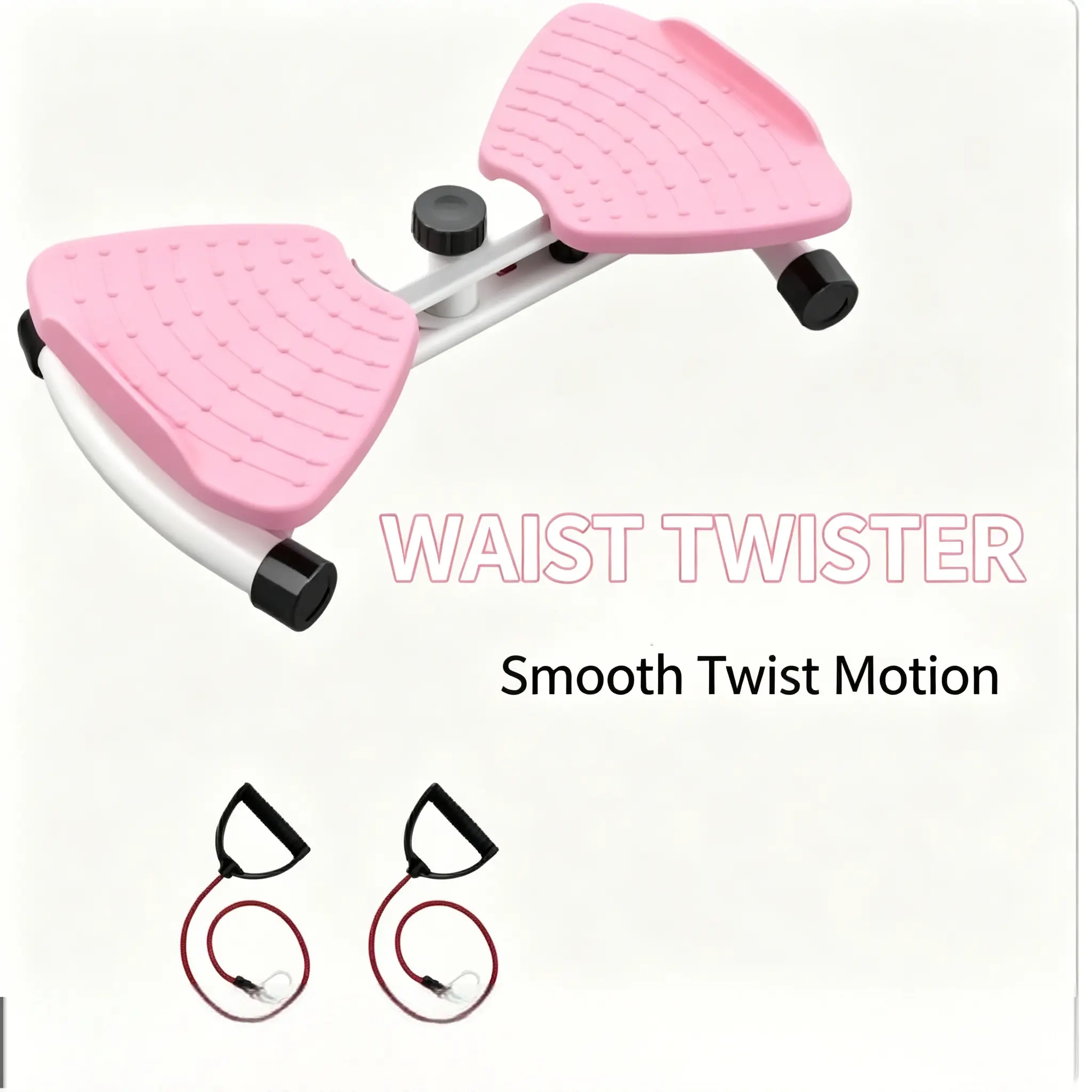 Adjustable Twist Stepper with Pull Rope | Quiet Home Exercise Machine for Leg & Waist Training