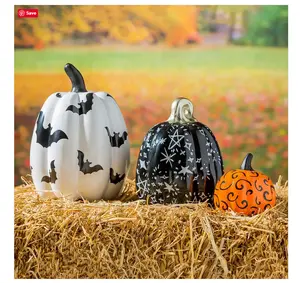 Halloween Dream Ceramic Pumpkins, Set of 3