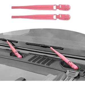 for Jeep JL Windshield Wipers Arm Cover Trim Cowls for Jeep Wrangler JL Gladiator JT 2018 up Pink Exterior Accessories 2pcs