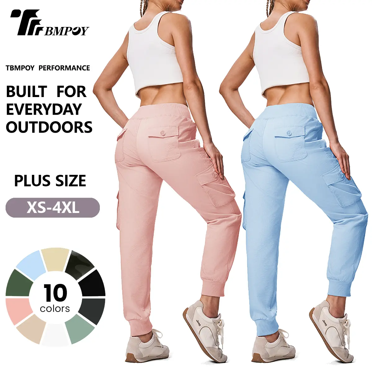 TBMPOY Womens Lightweight Cargo Joggers Hiking Pants Quick Dry Casual Travel Work Sweatpants with 6 Pockets  #summervibes fathersdaygift