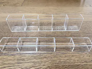 9.5” Large Acrylic Straw Holder For Cabinet Door Reusable Tumbler Straw Organizer Storage, Small Kitchen Accessories Container, Ultra Sticky Cupboard Door Mounted (Transparent, Large 9.5" (Most Cabinets)