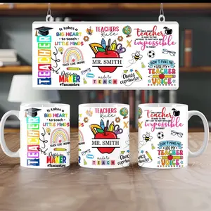 Teacher Mug - Reusable Drinkware for Educators with Fun Design and Inspirational Quotes