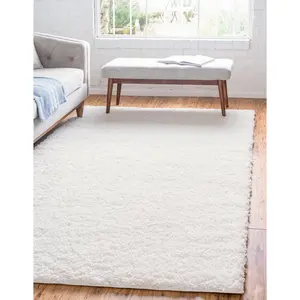 White Zermatt Shag Rug