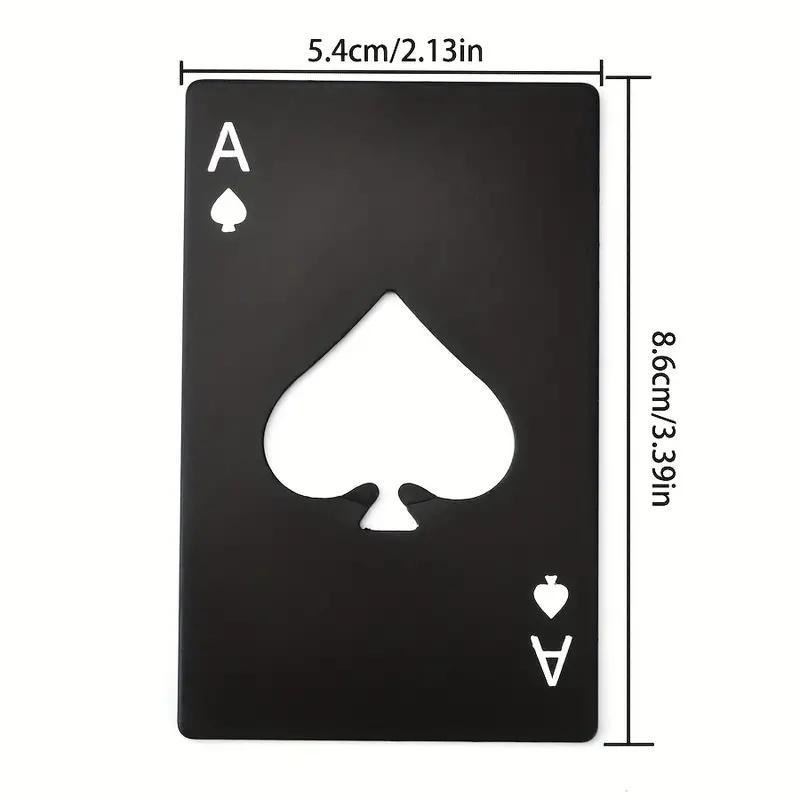Ace Of Spades Bottle Opener Credit Card Size Pocker Cap Opener Portable Stainless Steel Can Opener