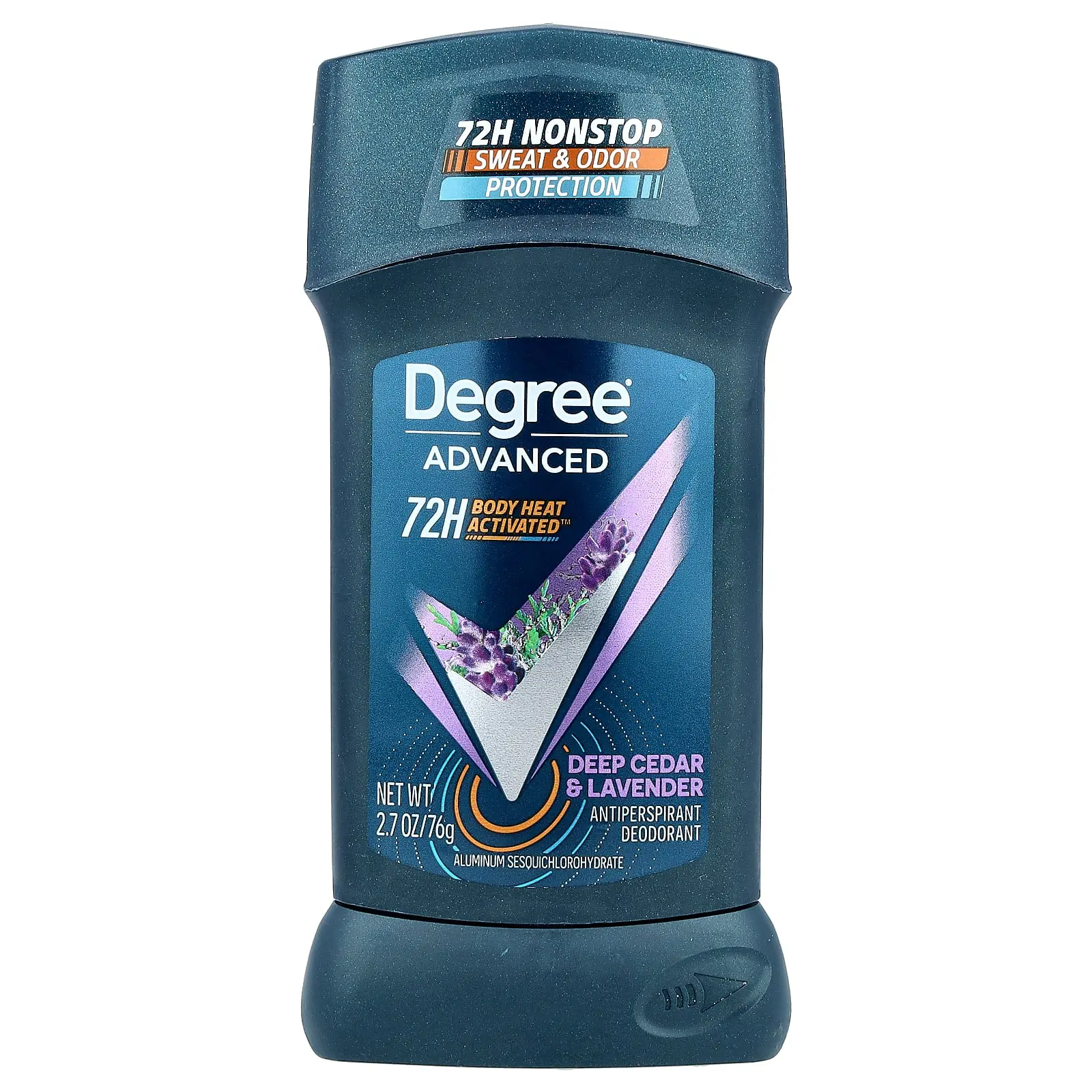 Degree Advanced, 72H Body Heat Activated™, Antiperspirant Deodorant, Deep Cedar & Lavender, 2.7 oz (76 g)