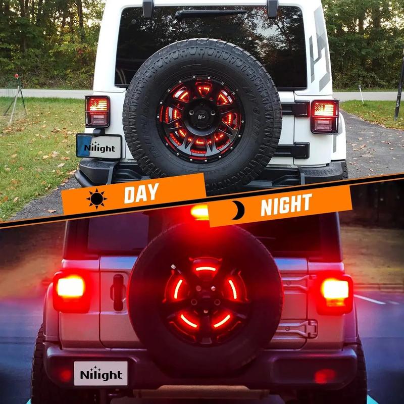 Nilight Spare Tire Brake Light For 2018 2019 2020 2021 Jeep Wrangler JK JKU JL JLU