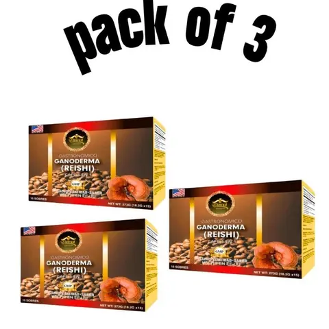 3 Pack Combo - Eternal Gourmet Ganoderma Reishi 4 in 1 Coffee - 15 Sachets