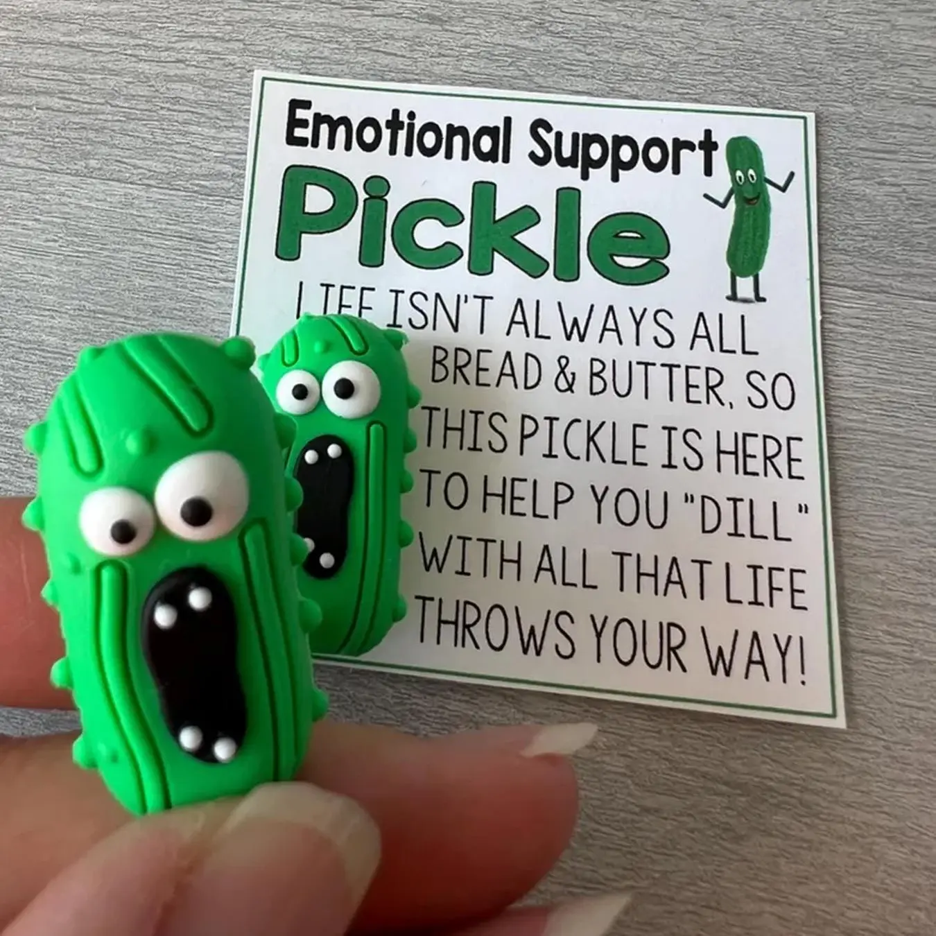 2pc Emotional Support Kimchi, Cute Lucky Charm, Sweet Friendship Gift Idea, Mom Friend Teacher Fun Birthday Present, Funny and Adorable!
