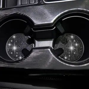 Car Coasters, 1 Pair Car Cup Holder Mat, Anti-slip & Shockproof Car Cup Holder Coaster, Fashionable Car Accessories, Car Auto Accessory