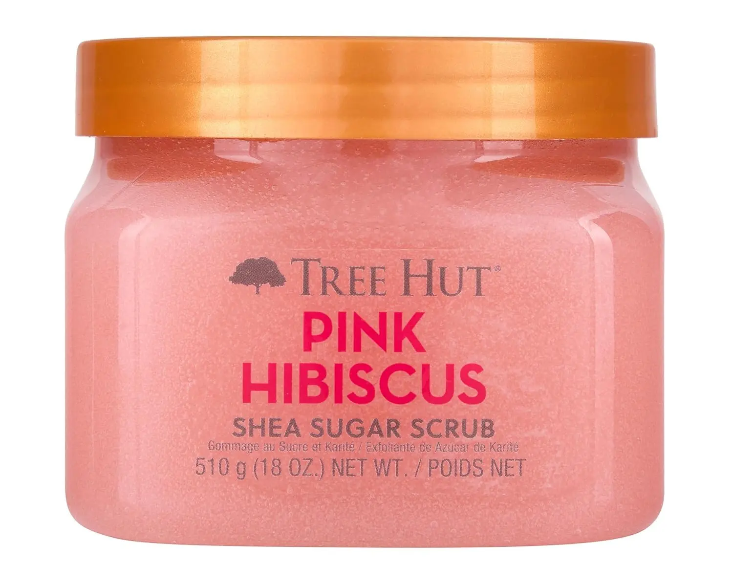 Tree Hut Pink Hibiscus Body Scrub, Exfoliating Sugar Scrub, Vegan, 18 Oz | Exfoliating & Nourishing with Shea Butter & Essential Oils, Body Exfoliator for All Skin Types, Self Care Gifts for Women