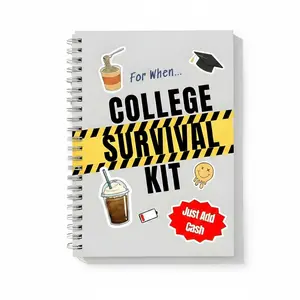 The "For When..." College Survival Kit Money Holder Book, Funny Graduation Gift for High School Seniors, Dorm Essential Organizer Book