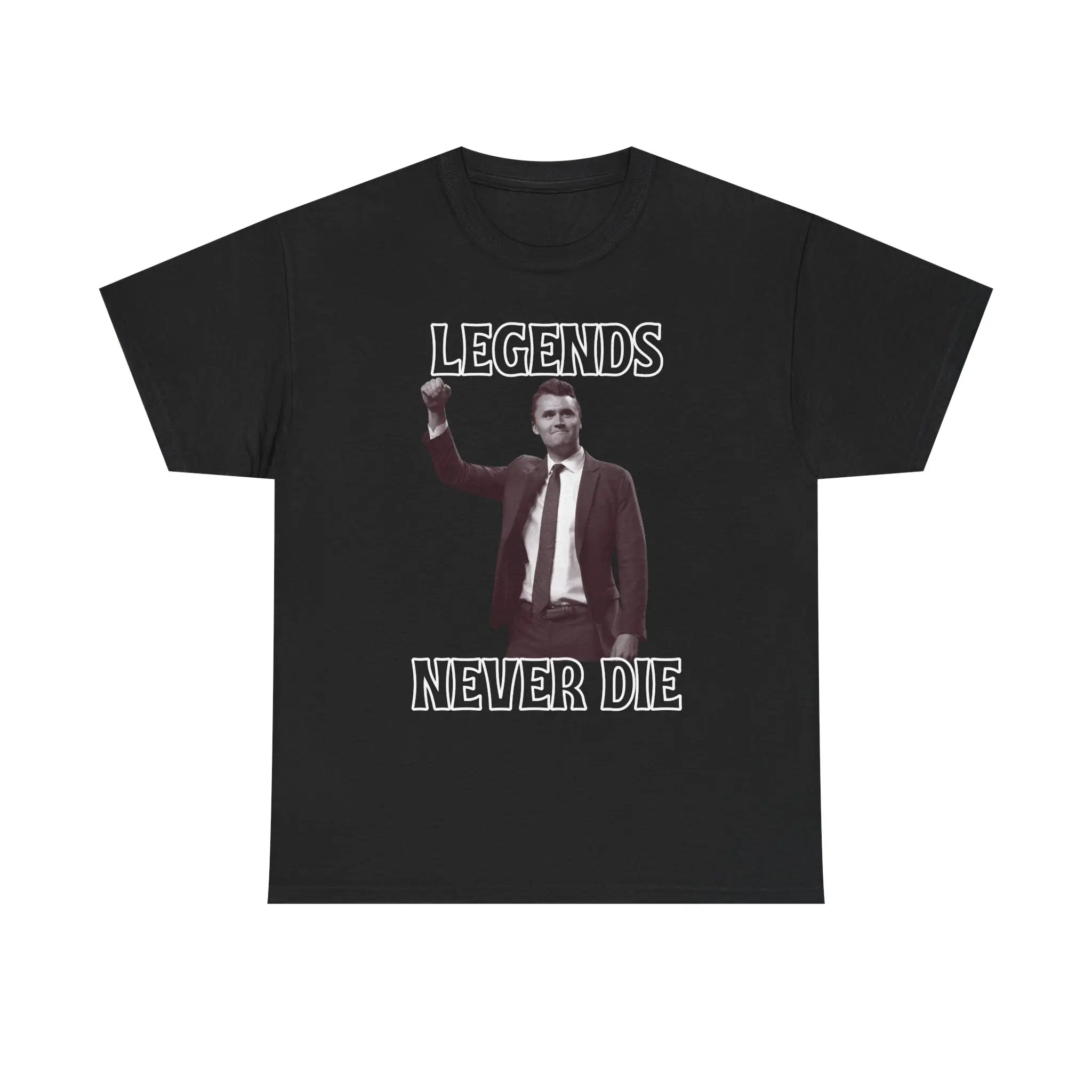 Legends Never Die Charlie Kirk Unisex Heavy Cotton Tee