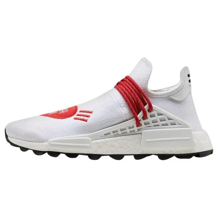 HUMAN MADE x Pharrell x adidas NMD Hu Sneakers, 'Love' Motif, Casual Wear, Cushioned Sole, True Size Sports Footwear