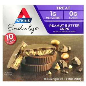 Atkins Endulge™,Treat,  Peanut Butter Cups, 10 Cups, 0.6 oz (17 g) Each