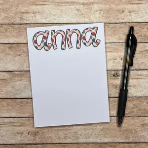 4.25x5.5 Custom Smiley Face Name Notepad