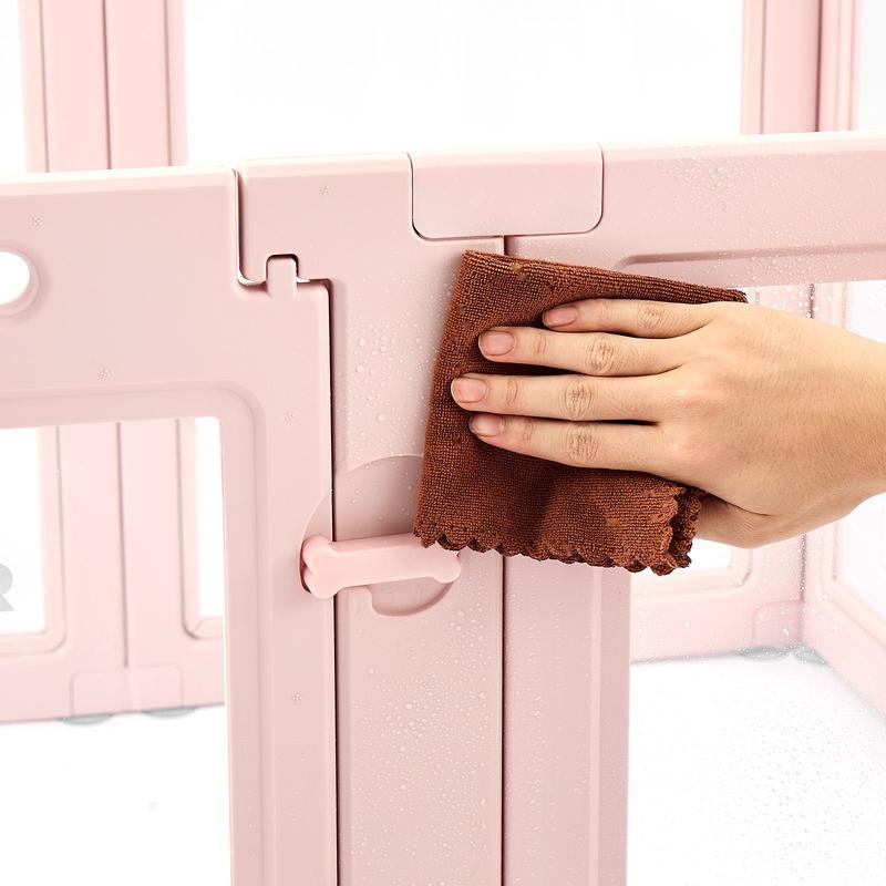 Dog Whelping Box With Window Transparent Playpen For X-Large Dogs 60x59x23 Inches Durable Steel Frame Safe Non-Toxic Materials Anti-Chew Panels Easy Assembly Indoor Outdoor Use Portable Pet Pen Ideal For Puppies And Training