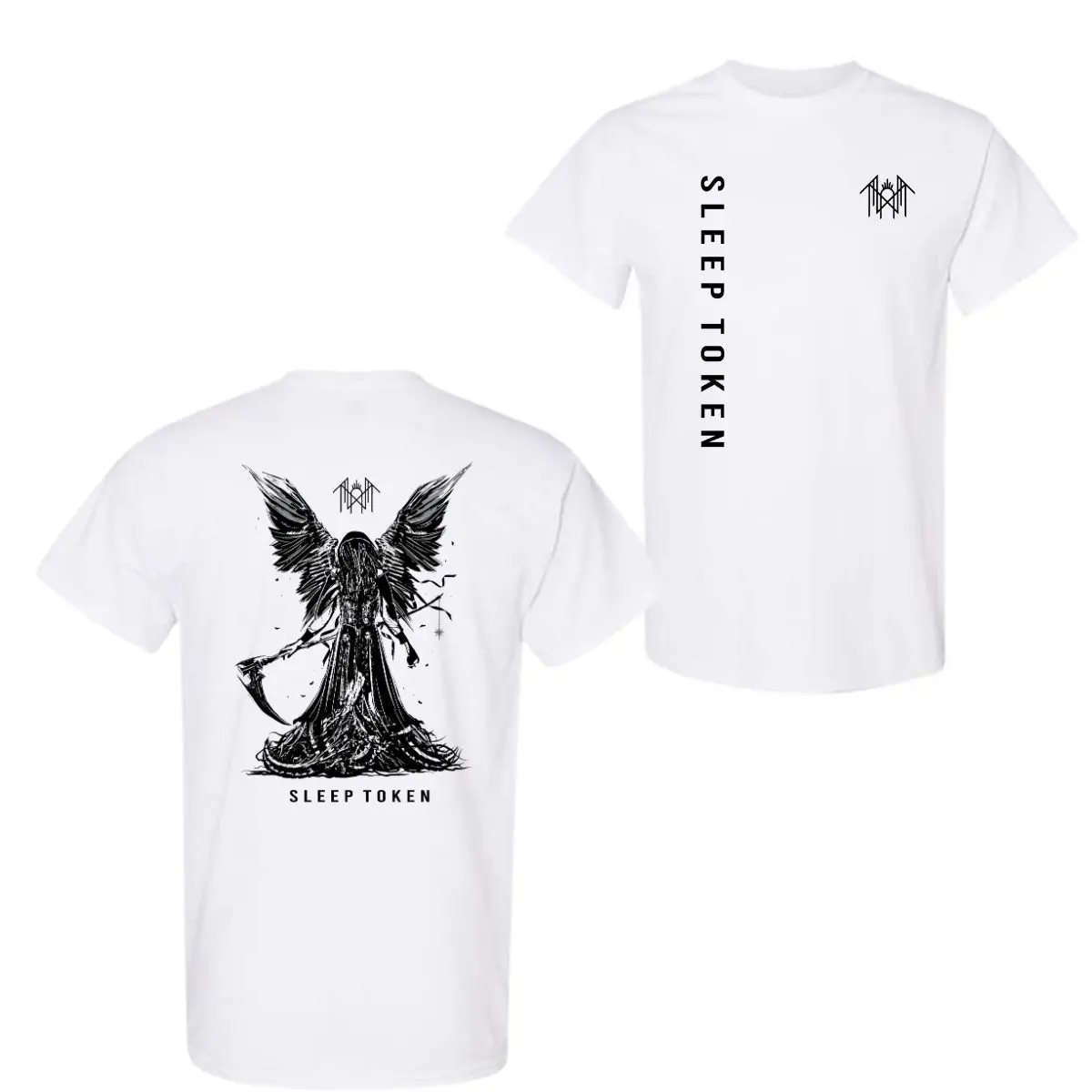 Sleep Token - Reaper Angel - Take Me Back To Eden Print Casual Print Vintage 2 Sided Tee, Gift For Fan, Full Size Full Color
