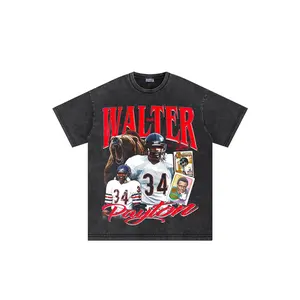 Women's Walter Payton Legend Streetwear T-Shirt, Loose Round Neck Short-Sleeve, Comfortable Fabric