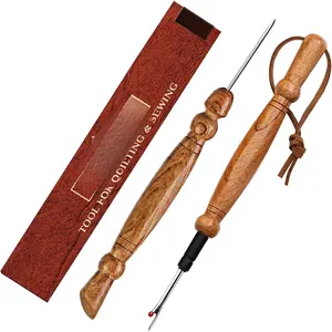 Seam Rippers & Stiletto for Sewing/Quilting, Thread Ripping Tool, Presser - Precision Placement Tool for Getting Seams to Lay Correctly - Wooden Sewing Quilting Tools Set