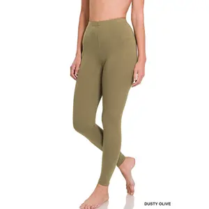 $5! Premium Cotton Legging in Dusty Olive, reg size