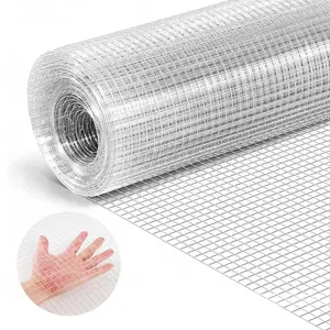 【FathersDayGift】VEVOR Hardware Cloth, 1/2 inch 60 inch x 50 ft 19 Gauge Chicken Wire Fence, Hot-Dip Galvanized After Welding Metal Wire Mesh Roll, Garden Plant Welded Fencing Roll Supports Poultry Netting Cage Fence