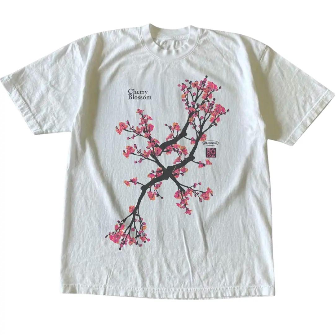 Sakura Cherry Blossom Japanese T-Shirt, Tree Shirt, Natural Tee, Gifts Shirt, Unisex Vintage Graphic Tees Gothic Grunge Y2k Emo Scene Amity Affliction Style Clothes