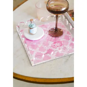 Phi Mu Acrylic Scalloped Tray