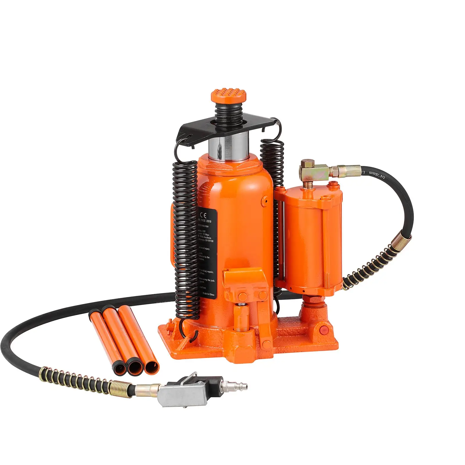 VEVOR Air Hydraulic Bottle Jack, Various specifications, 20 Ton/40000 LBS All Welded Bottle Jack, 10.4-19.7 inch Lifting Range, Manual Handle and Air