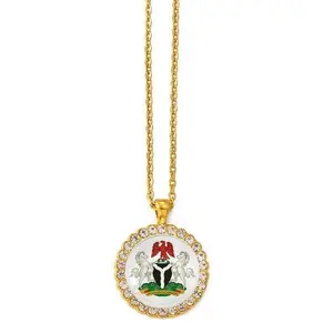 Africa Nigeria Necklace, Flag, Men Women, Pendant, Jewelry, Bracelet
