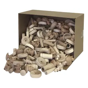 212 MAIN 18 lbs Assorted Wood Pieces & Shapes Variety Pack, Craft & DIY Supplies with Wooden Materials