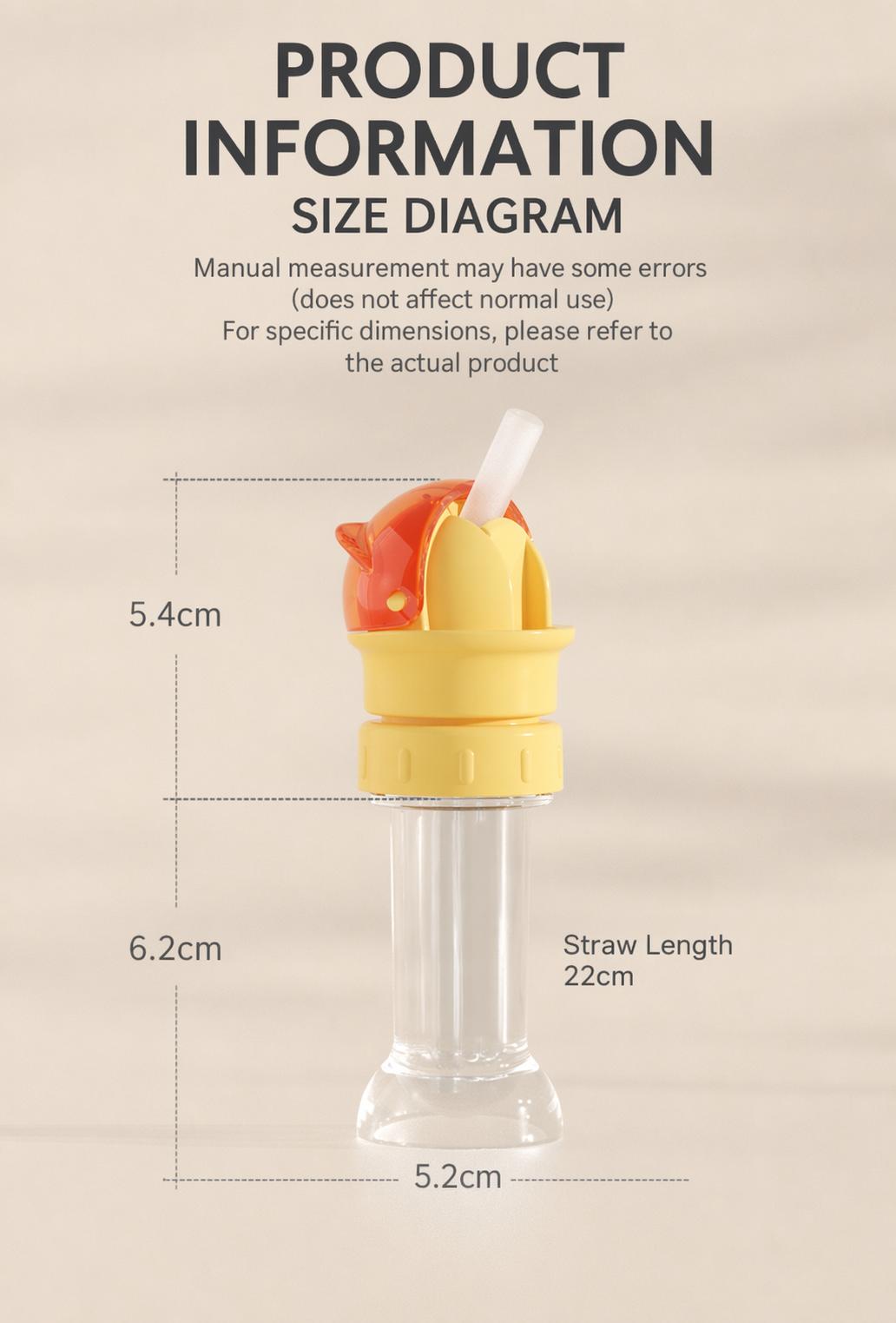 2-in-1 Bottle Cap with Straw – Fits 28mm & 35mm Bottles ,Spill-Proof Cute Drinking Lid,Universal Dual Size Bottle Cap with Straw – Fits Water & Soda Bottles