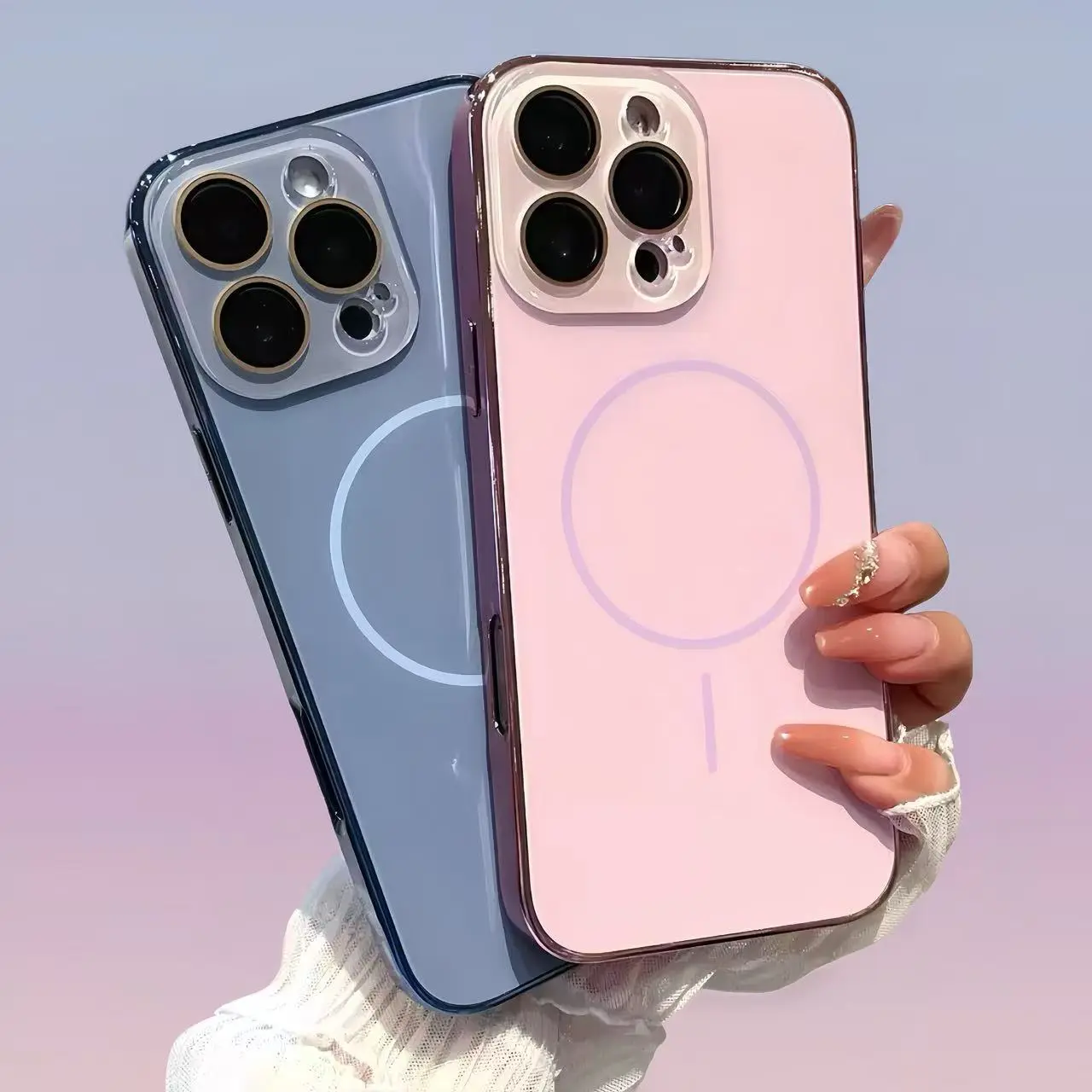Magnetic shockproof and anti-fall matte case, with its own lens protective film and anti-fingerprint mobile phone case, suitable for iphone16promax, 15, 14, 13,12,11ProMax, luxury magnetic mobile phone case Protection Wireless