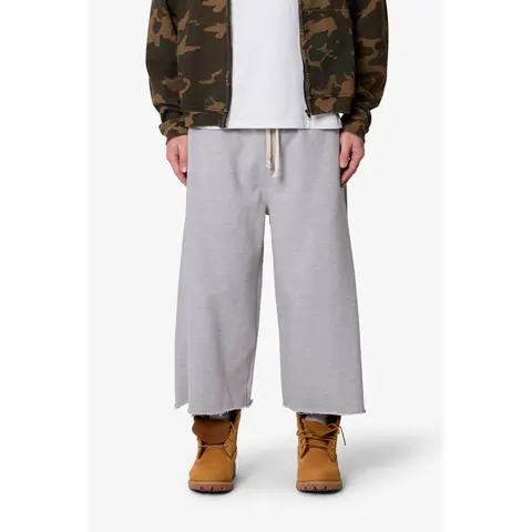 mnml Extra Long Terry Sweatshorts - Heather Grey