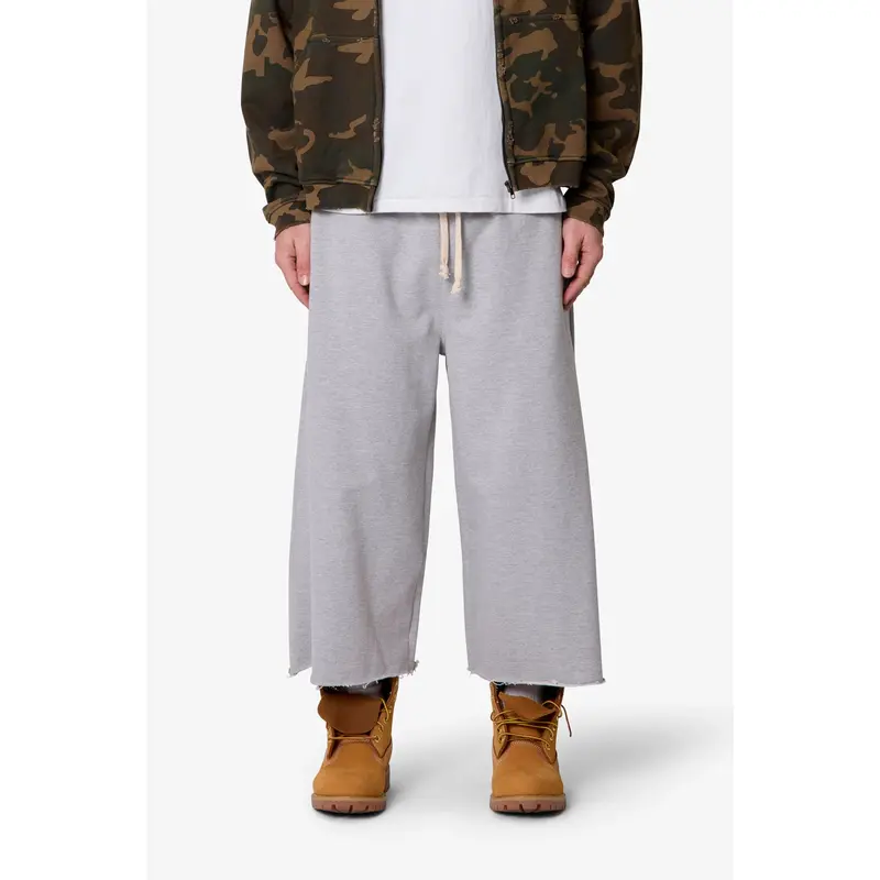 mnml Extra Long Terry Sweatshorts - Heather Grey