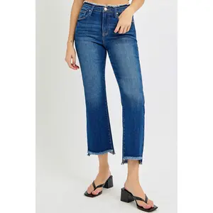 High Rise Crop Flare Jeans