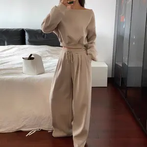Relaxed Age-reducing, And Chic Sweatshirt Casual Sportswear Set