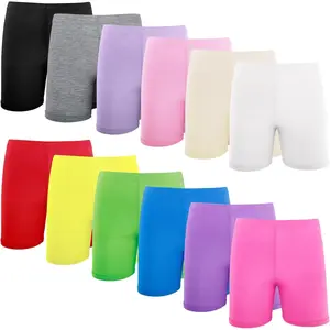 12 Pack Girls Dance Shorts Toddler Biker Shorts Cartwheel Under Dress Pastel Kids Biking Clothes
