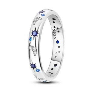 925 Sterling Silver Celestial Sparkle Ring For Women Men Jewelry Gifts
