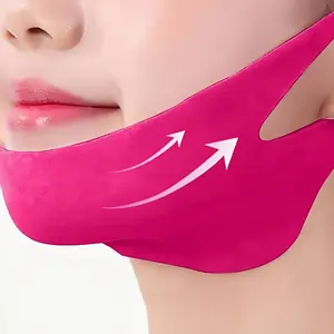 V Face Line Lifting Tape, Double Chin Training Tape, Face Chin Lifting Tape, Engraved Collagen Mask Contains Aloe Vera and Hyaluronic Acid