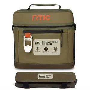 RTIC 15-Can, 16 Qt, Collapsible Soft Cooler with Bottle Opener, Olive