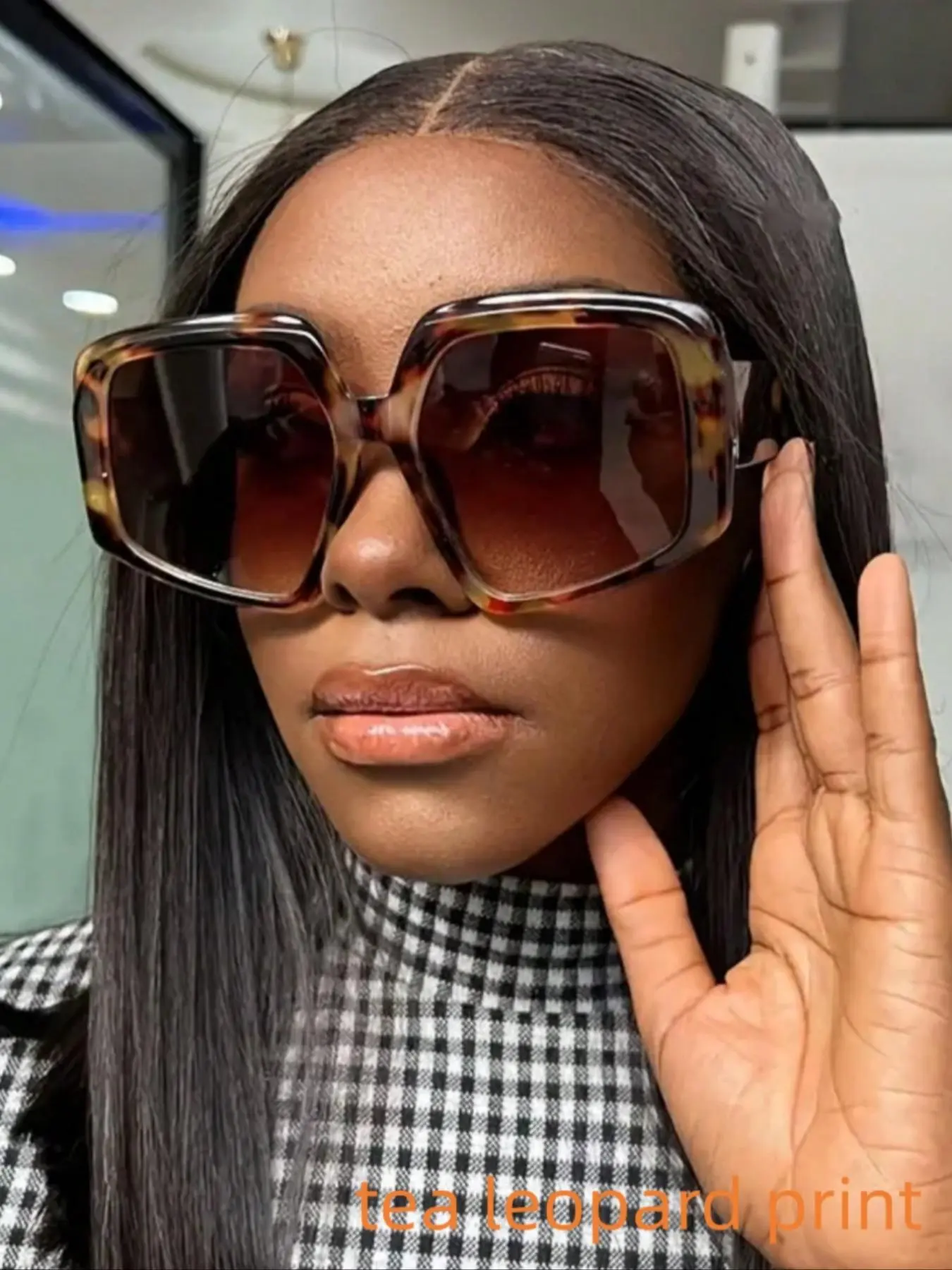 Leopard Print Tinted Lens Sunglasses for Everyday Use, 1 Pair Vintage Trendy Sunglasses, Fashionable Sunglasses for Men & Women, Tortoiseshell Sunglasses, Trendy Shades, Stylish Glasses
