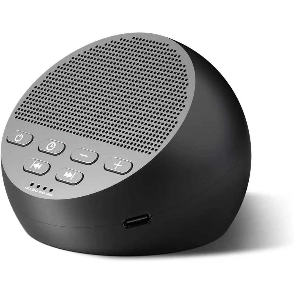 X-ADE01   Sound Machine Portable Rechargeable White Noise Machine with 30 Soothing Sounds for Baby Kids Adults 32-Level Vol 4 Timer Brown Noise Sleep Sound Machine for Travel Office Privacy Home